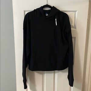 Old Navy Black Crop Hoodie Relaxed Fit